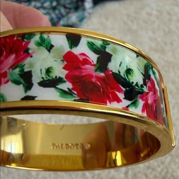 Talbots Gold and Red Floral Bracelet - Picture 2 of 3